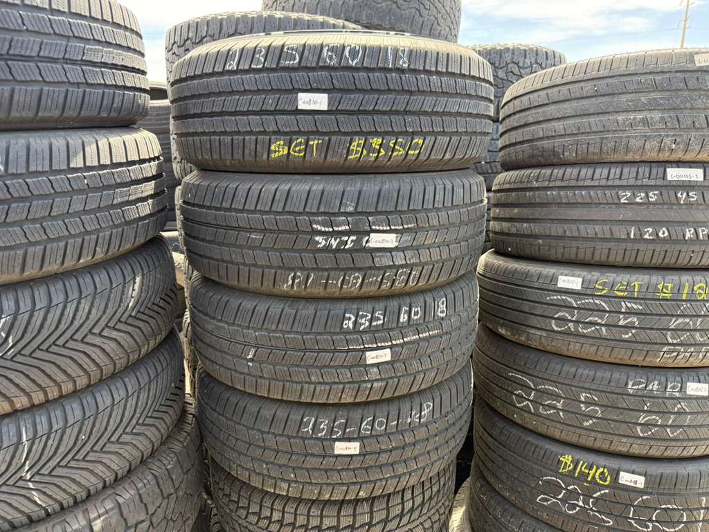 235/60R18 Set (4 Used Tires) Michelin Defender LTX