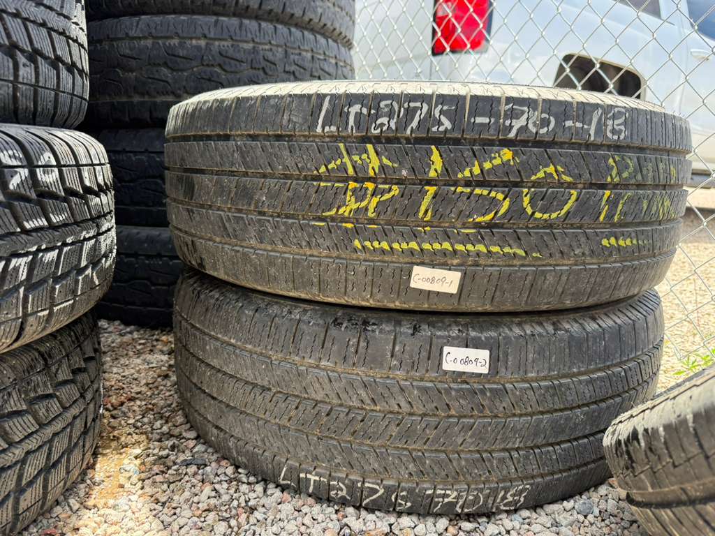 LT275/70R18 Pair (2 Used Tires) Firestone Transforce HT2