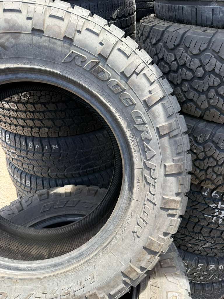 LT275/70R18 Set (4 Used Tires) Nitto Ridge Grappler