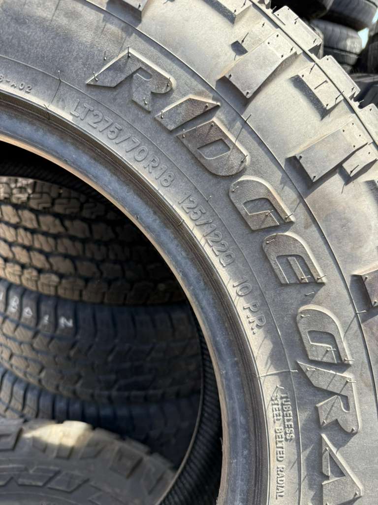 LT275/70R18 Set (4 Used Tires) Nitto Ridge Grappler