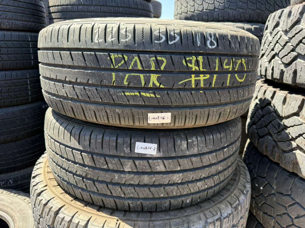 225/55R18 Pair (2 Used Tires) Falken Pro G5