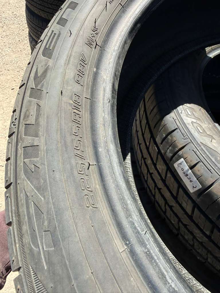 225/55R18 Pair (2 Used Tires) Falken Pro G5