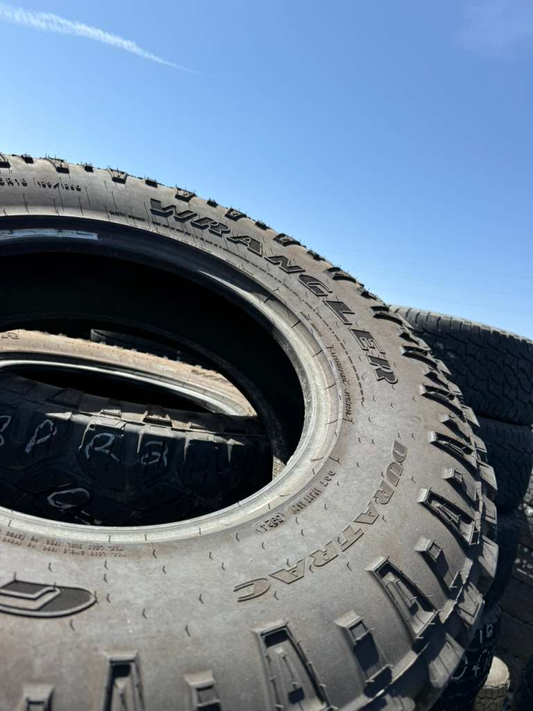 LT285/75R18 Pair (2 Used Tires) Goodyear Wrangler DuraTrac