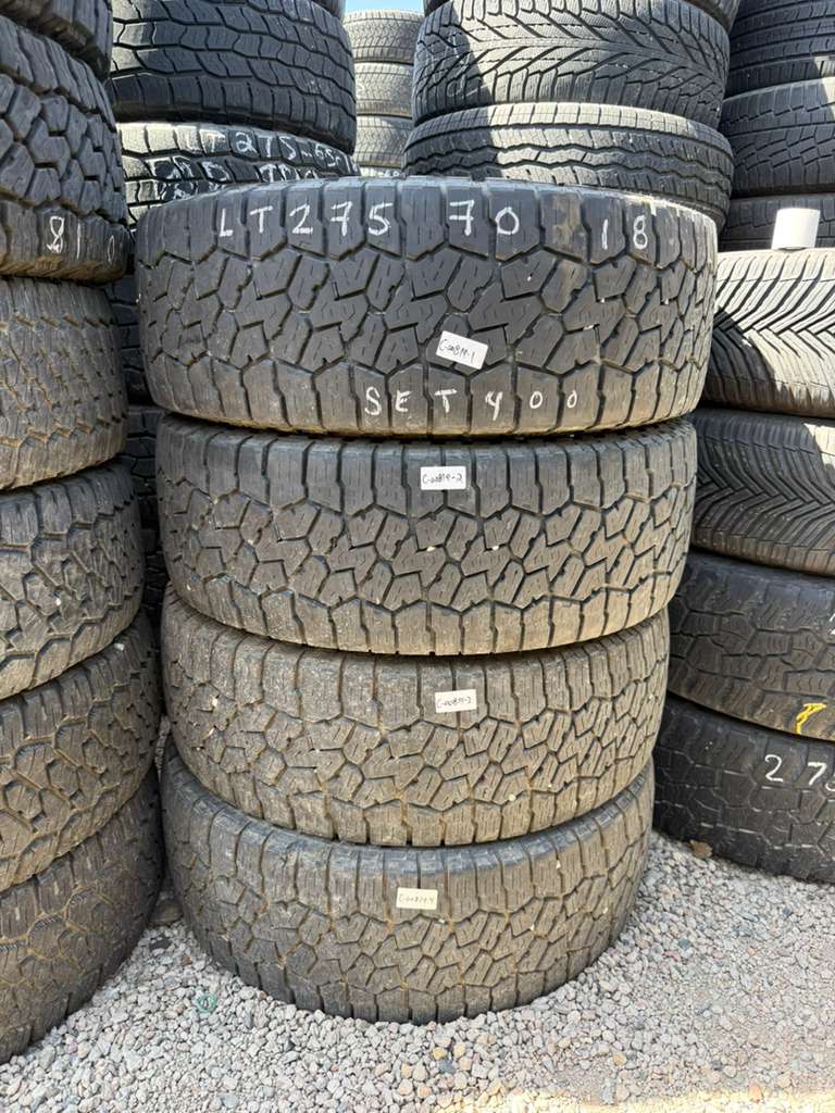 LT275/70R18 Set (4 Used Tires) Falken Wildpeak AT3W