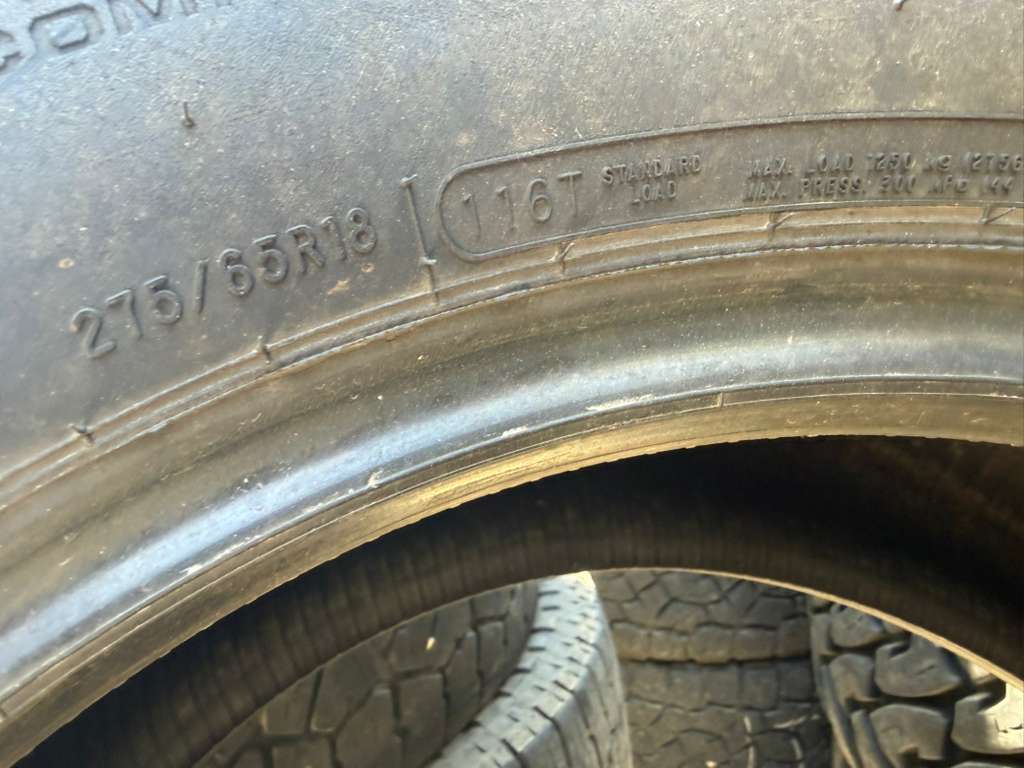 275/65R18 Pair (2 Used Tires) Mickey Thompson Baja Boss
