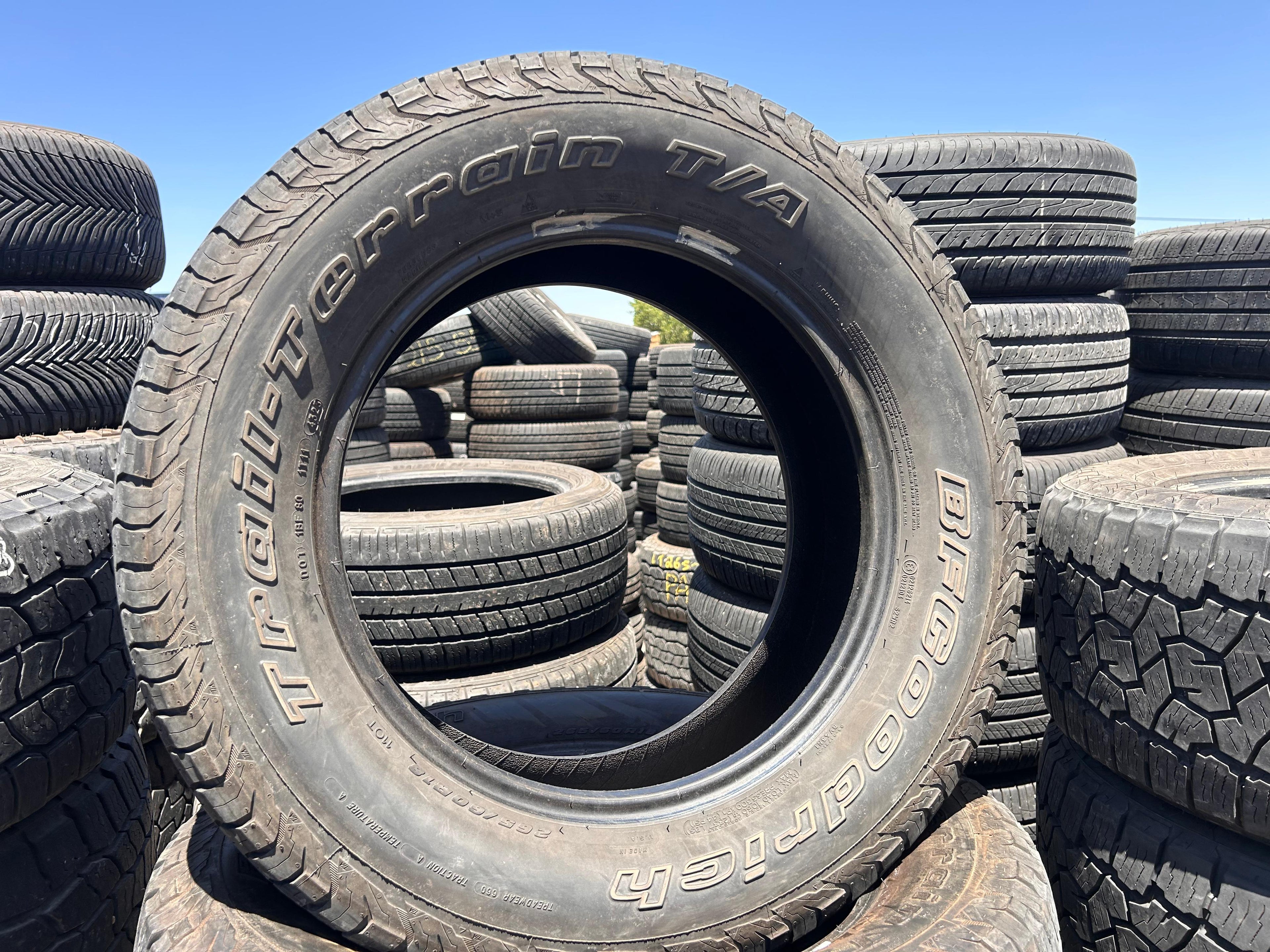 265/60R18 Pair (2 Used Tires) Bfgoodrich Trail Terrain TA