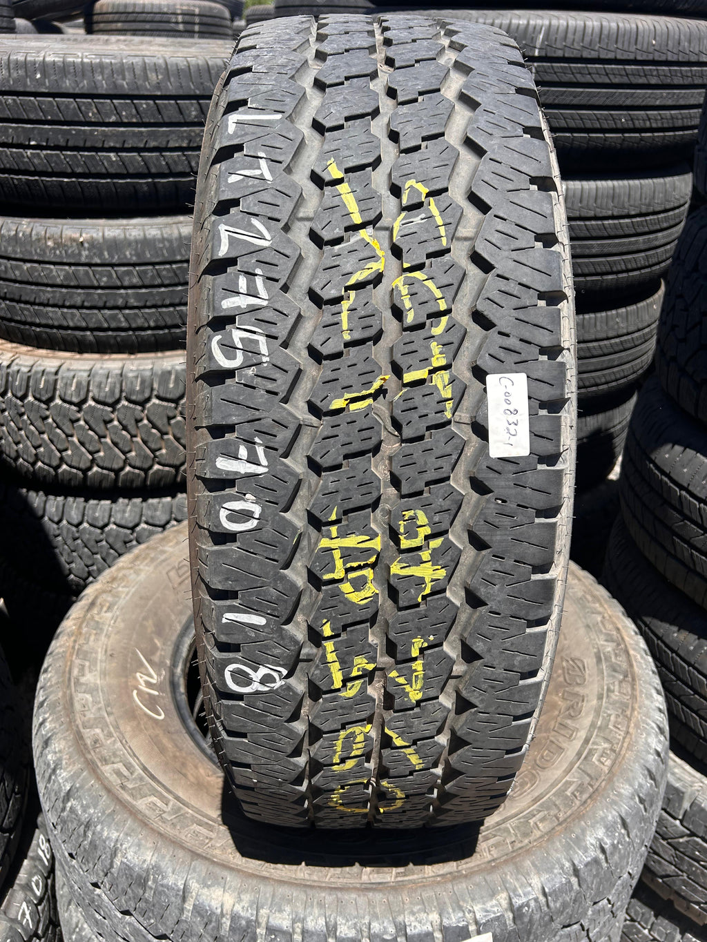 LT275/70R18 Set (4 Used Tires) Bridgestone Dueler AT