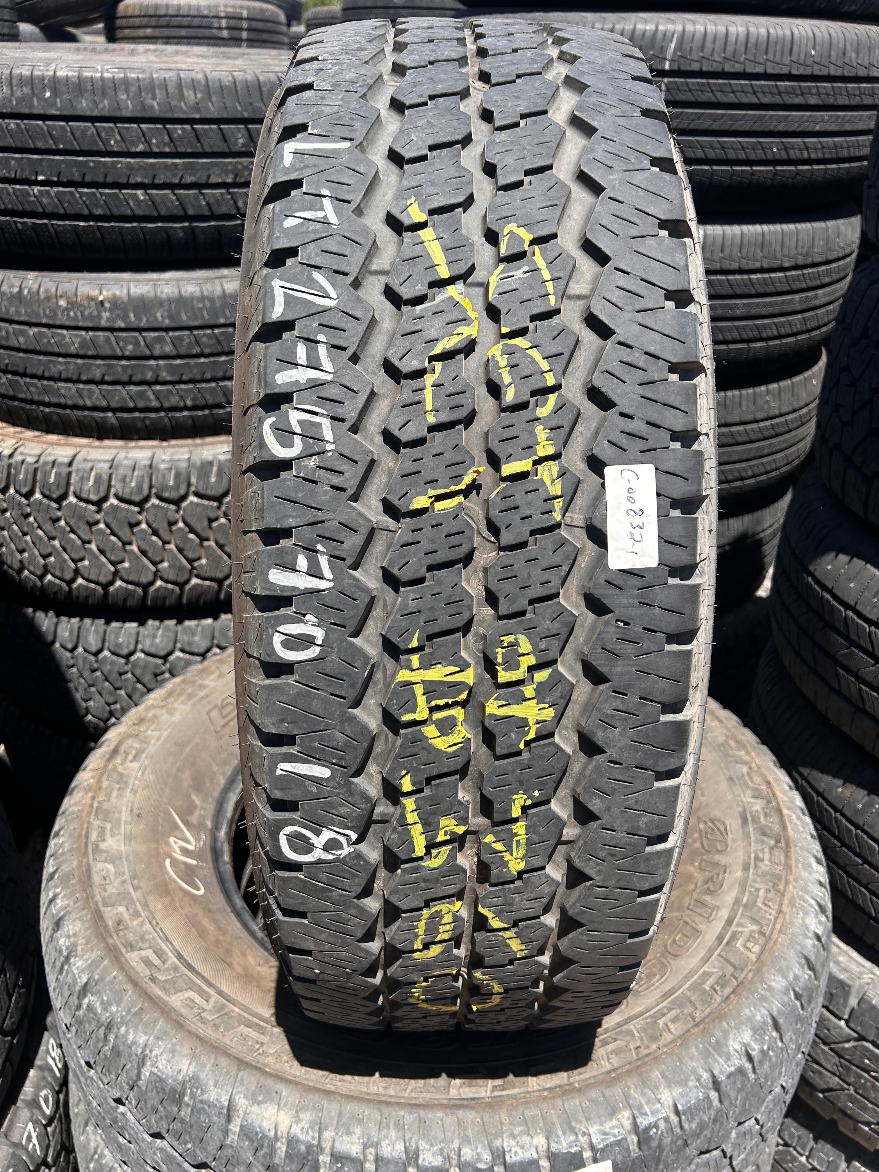 LT275/70R18 Set (4 Used Tires) Bridgestone Dueler AT