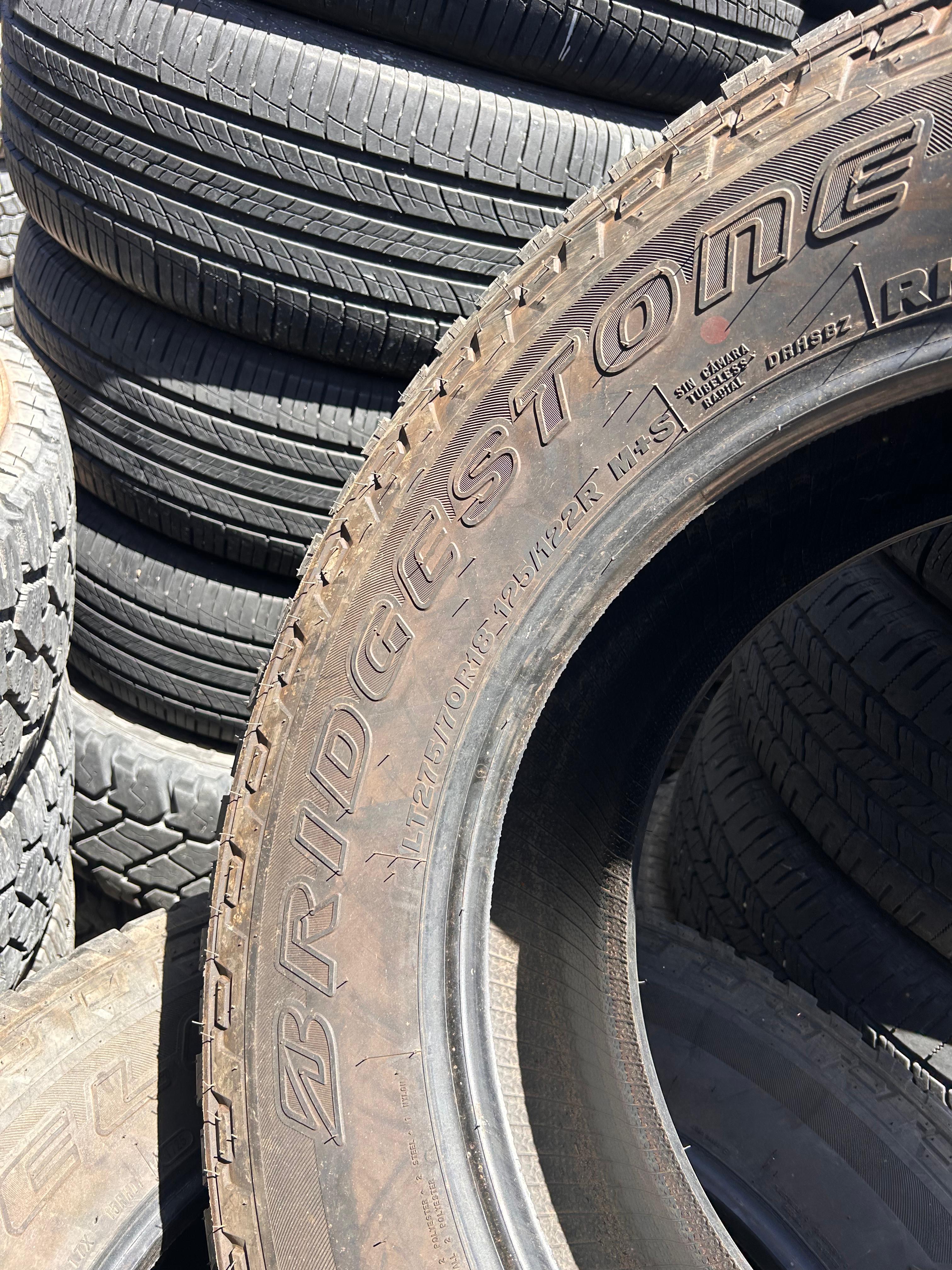 LT275/70R18 Set (4 Used Tires) Bridgestone Dueler AT