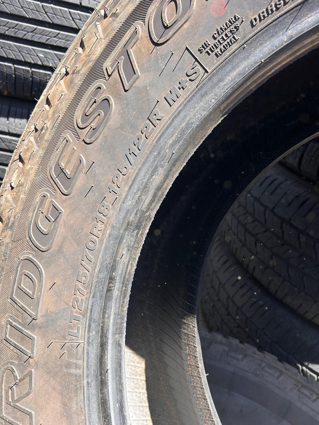 LT275/70R18 Set (4 Used Tires) Bridgestone Dueler AT