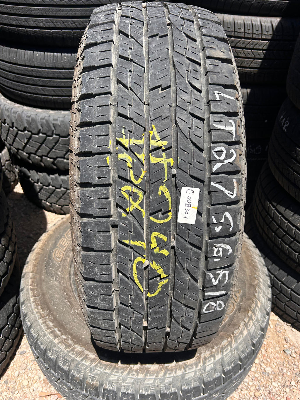 LT275/65R18 Pair (2 Used Tires) Yokohama Geolandar AT