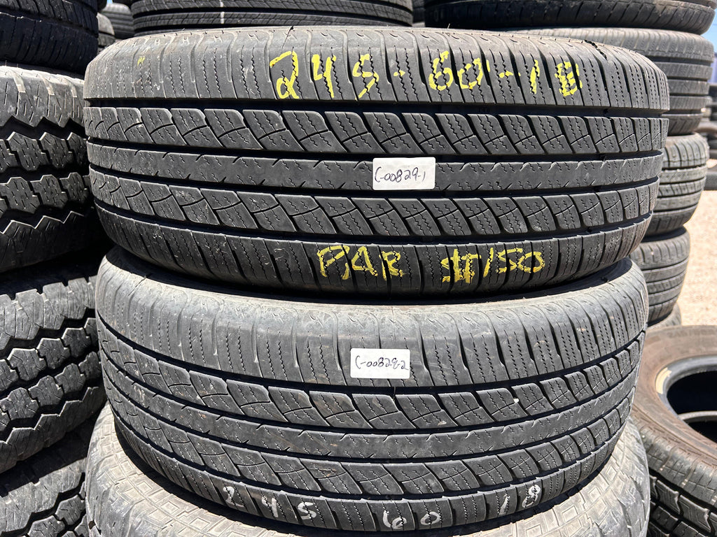 245/60R18 Pair (2 Used Tires) Westlake SU318 HT