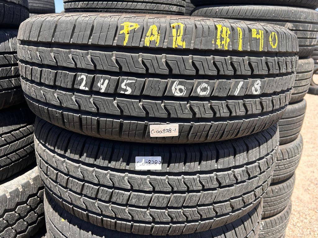 245/60R18 Pair (2 Used Tires) Caldera Confidence