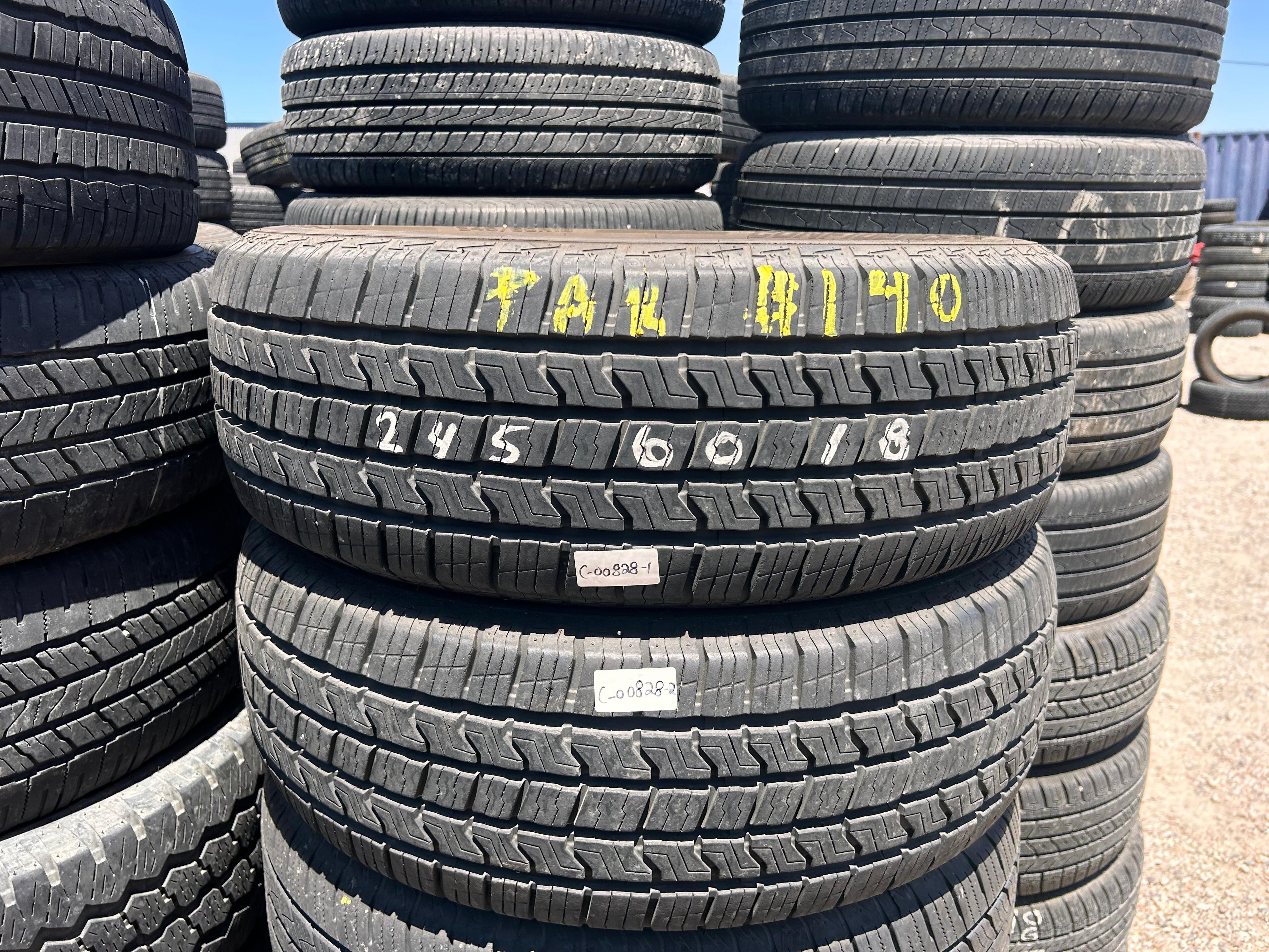 245/60R18 Pair (2 Used Tires) Caldera Confidence