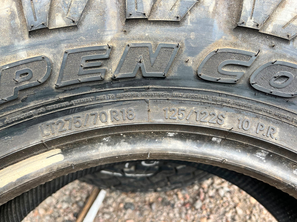 LT275/70R18 Pair (2 Like New Tires) Open Country A/T III Toyo Tires