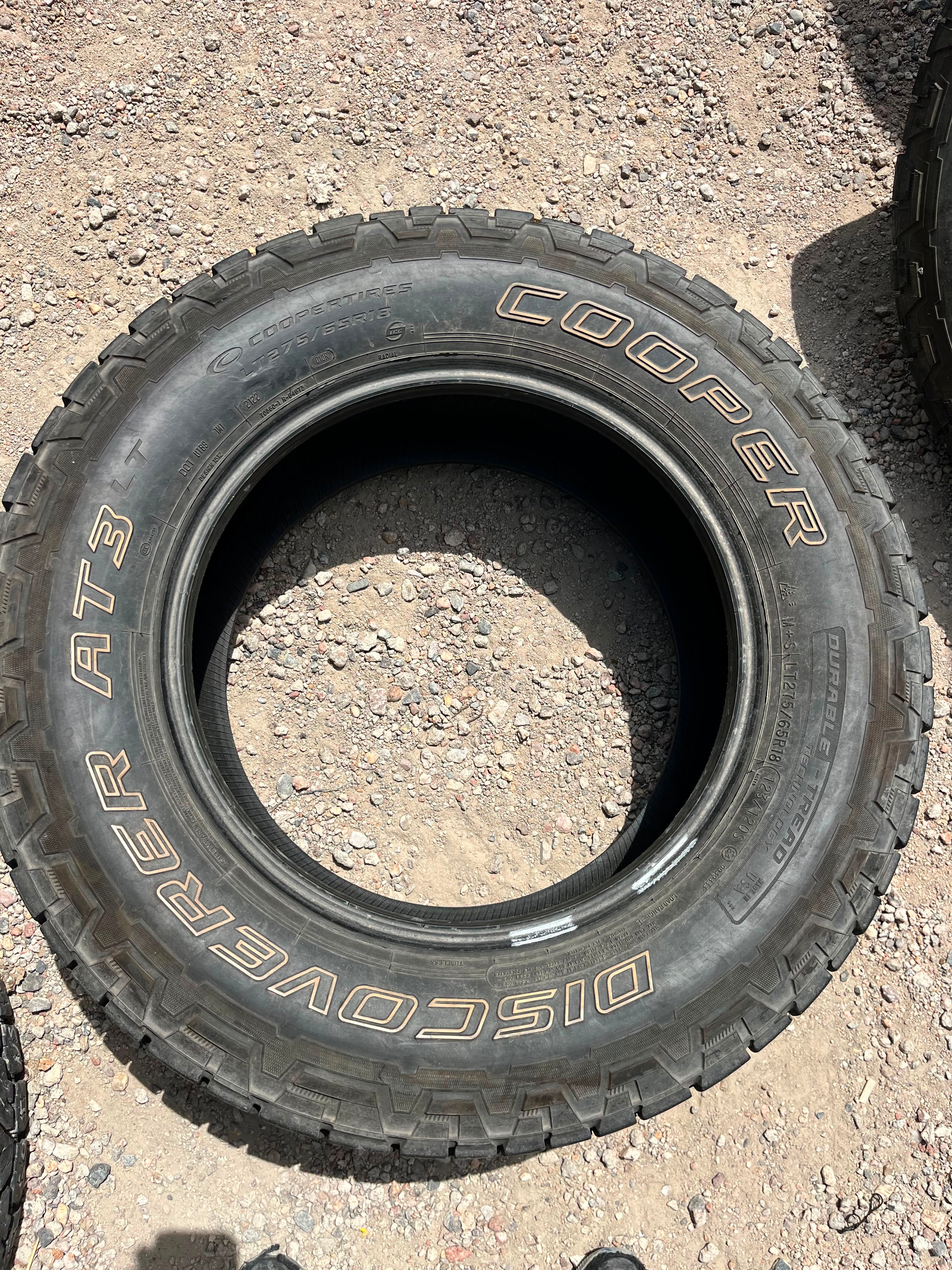 LT275/65R18 Set (4 Used Tires) Cooper Discover AT3