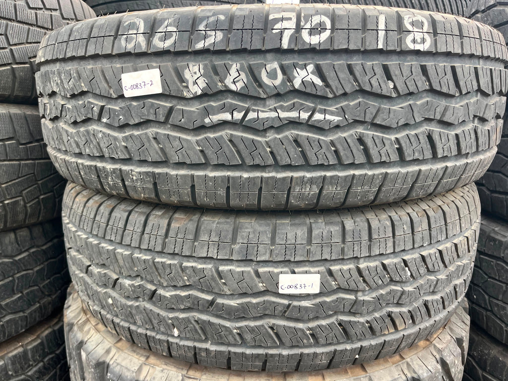 265/70R18 Pair (2 Used Tires) Falken Wildpeak AT3 WA