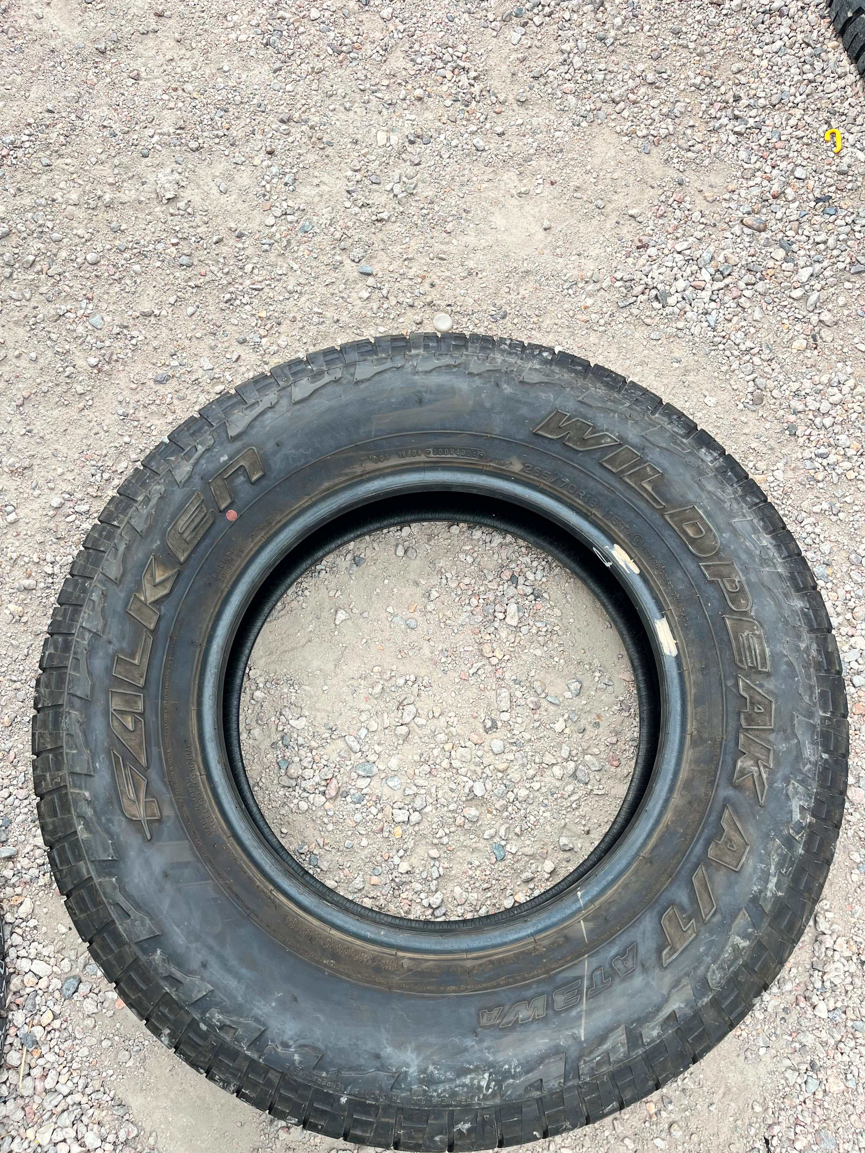 265/70R18 Pair (2 Used Tires) Falken Wildpeak AT3 WA