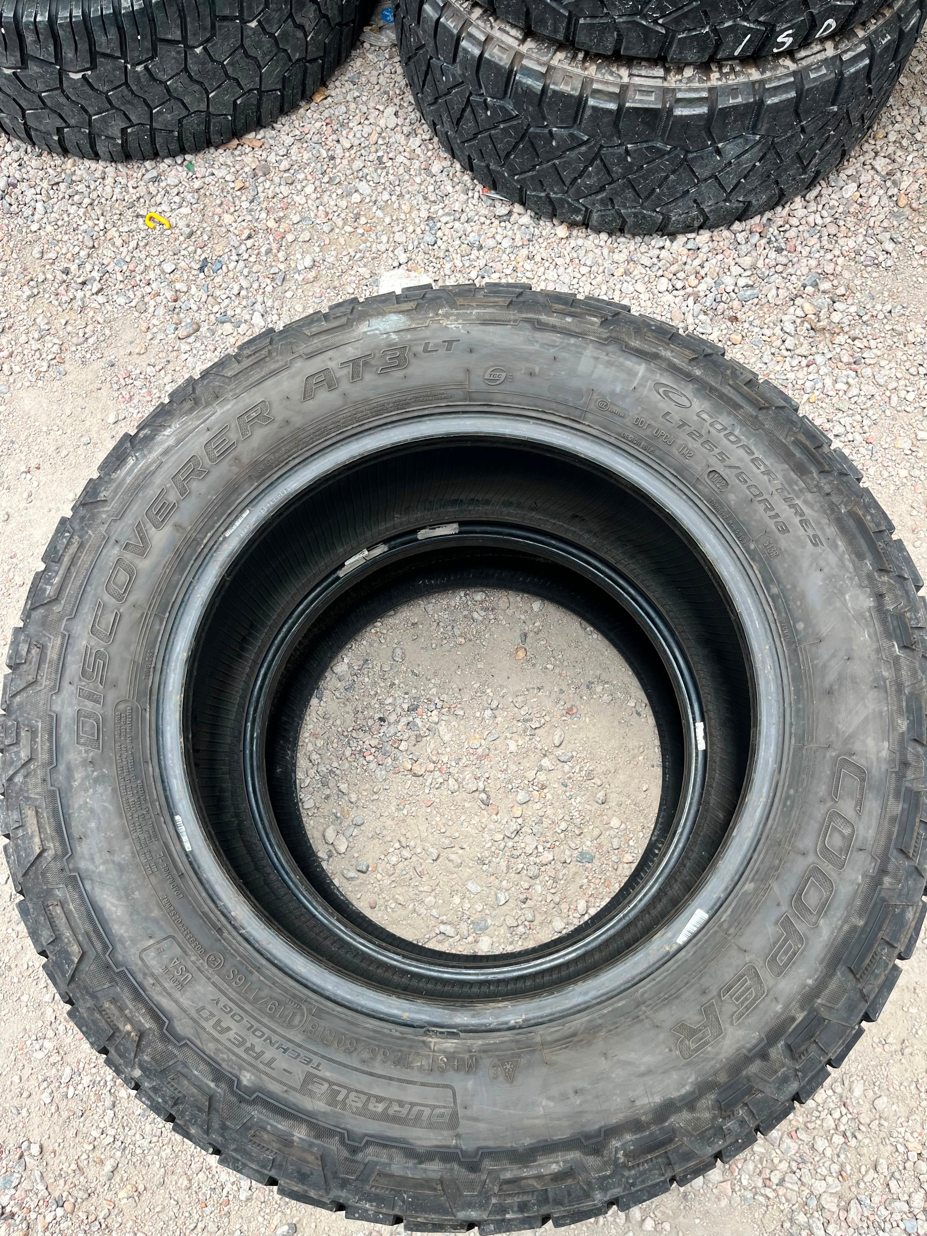 LT265/60R18 Pair (2 Used Tires) Cooper Discoverer AT3 Cooper