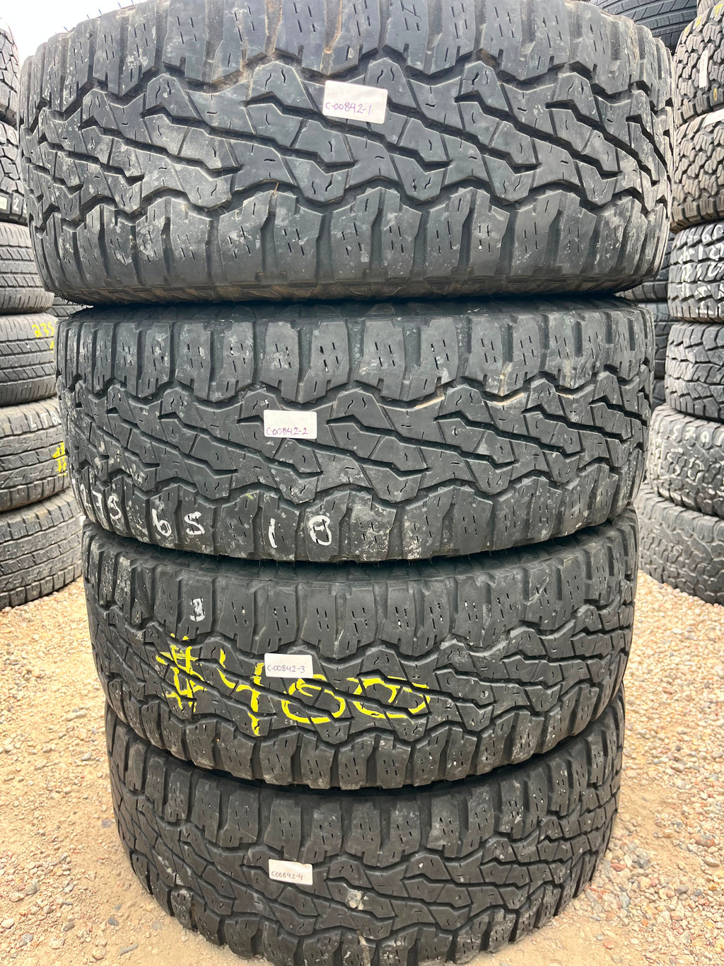 LT275/65R18 Set (4 Used Tires) Goodyear Wrangler Ultra Terrain