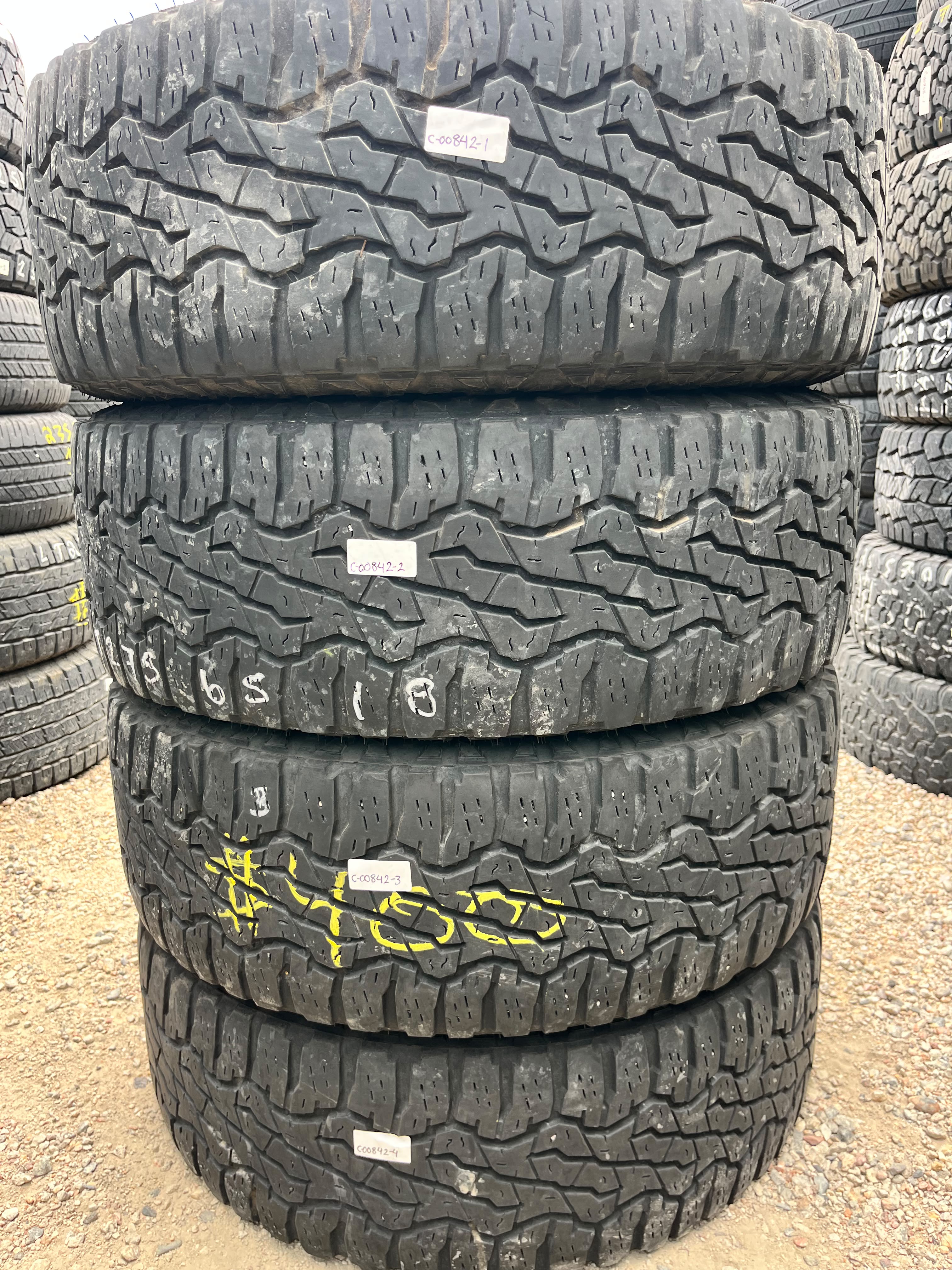 LT275/65R18 Set (4 Used Tires) Goodyear Wrangler Ultra Terrain