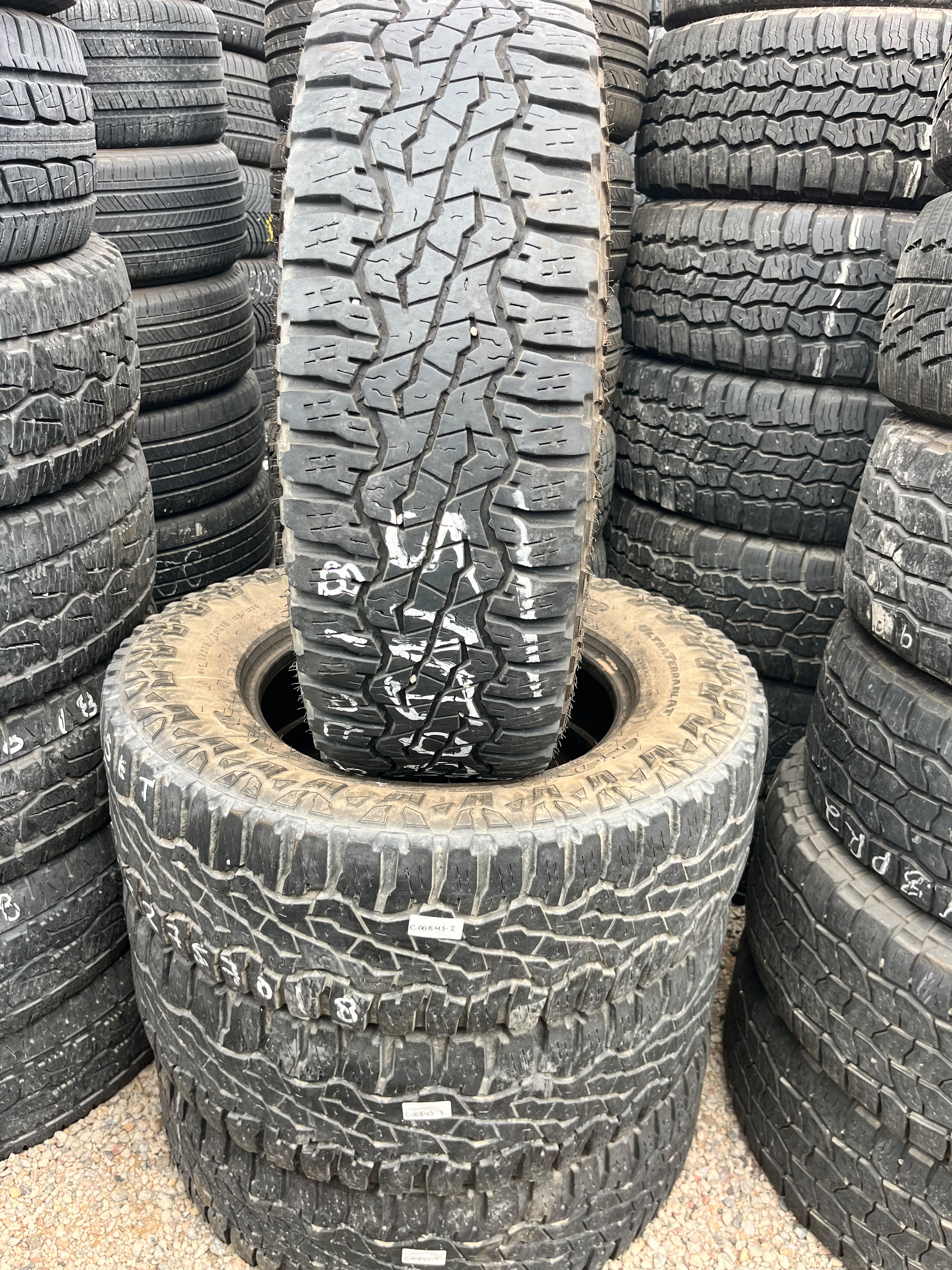 LT275/70R18 Set (4 Used Tires) Goodyear Wrangler Ultraterrain