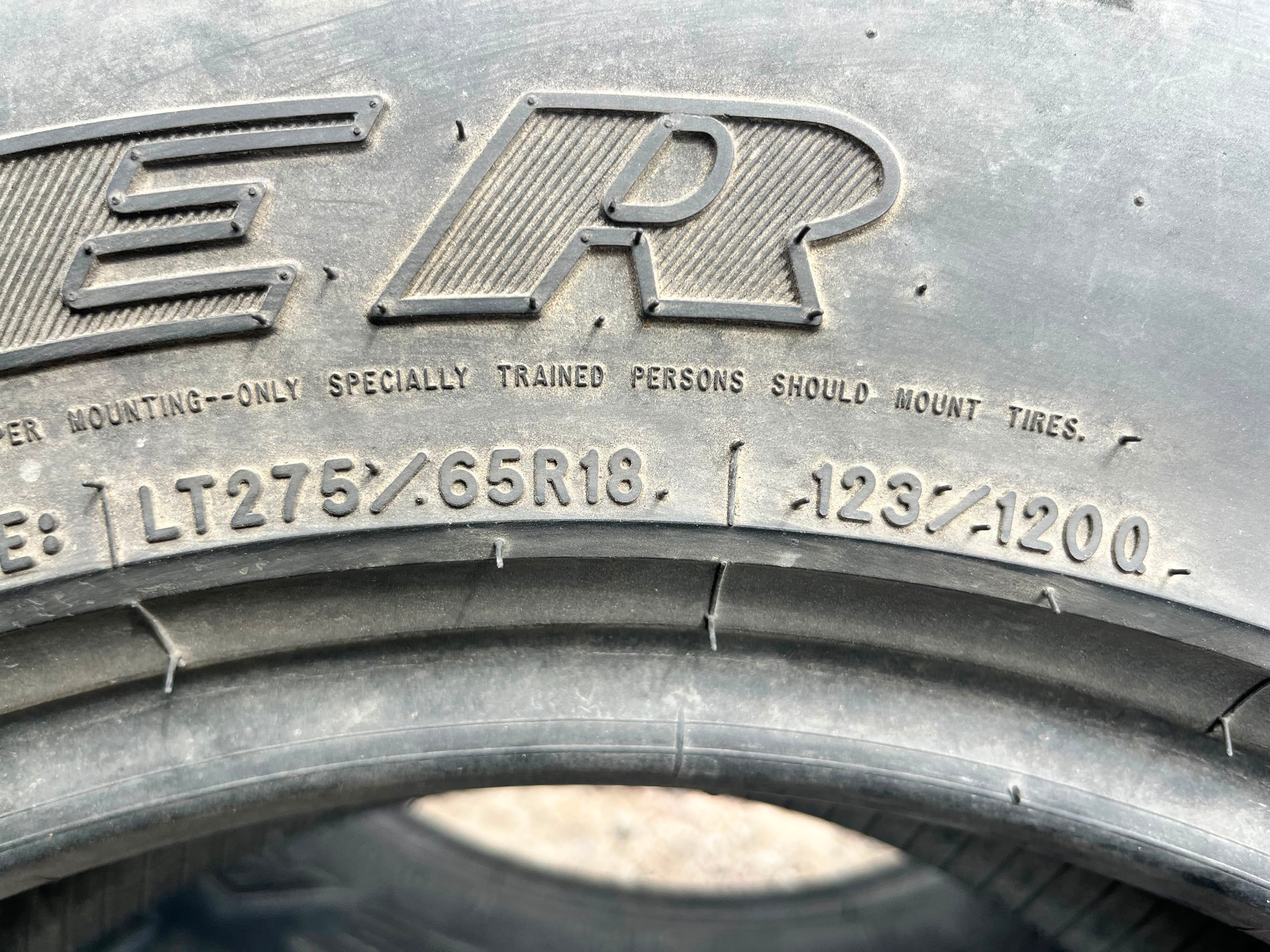 LT275/65R18  Pair (2 Used Tires) Goodyear  Wrangler UltraTerrain