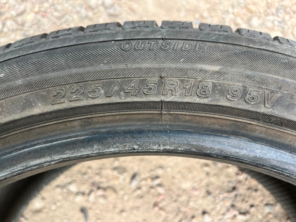 225/45R18 (2 Used Tires) Yokohama YK740 gtx