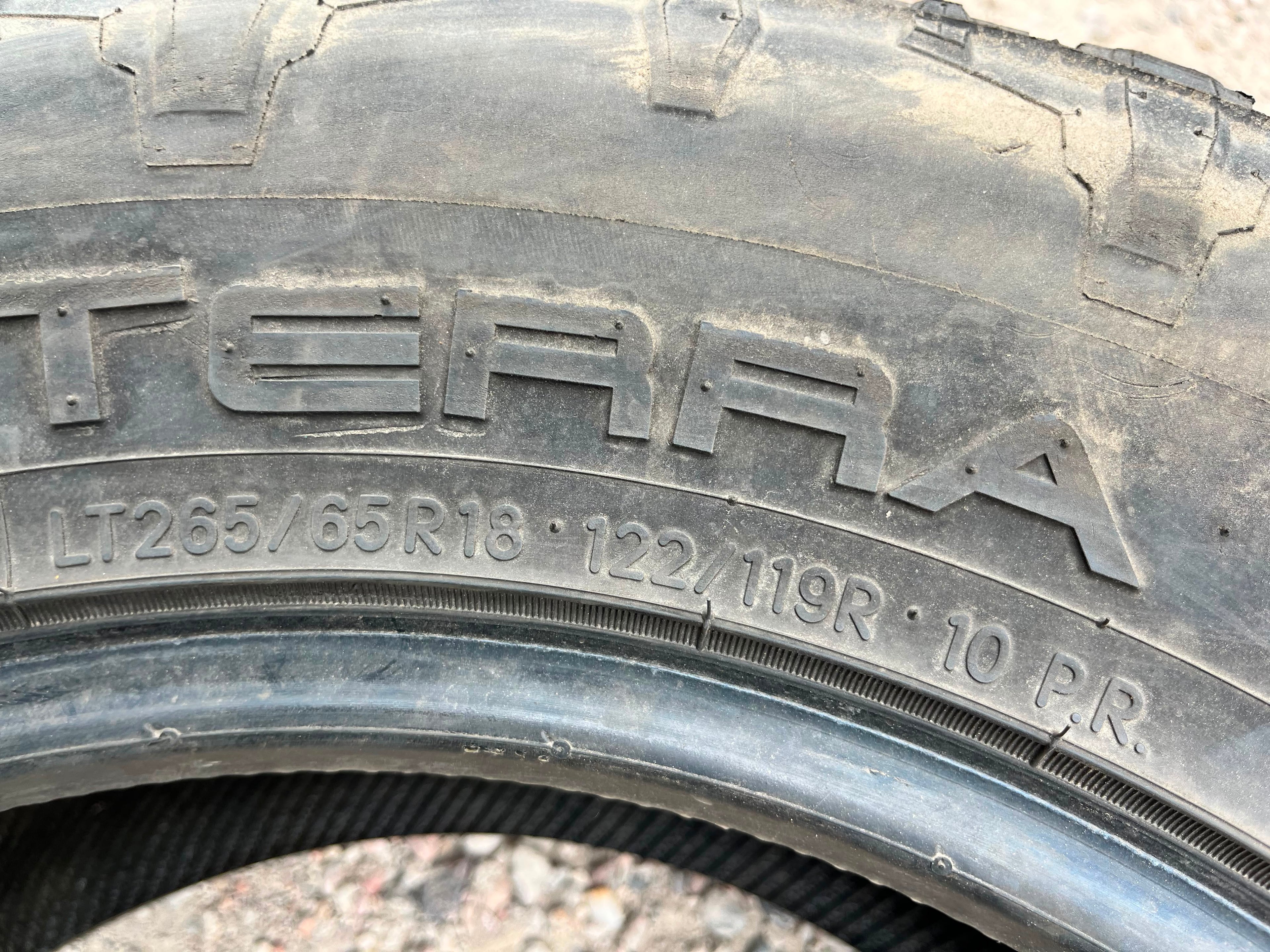 LT265/65R18  Pair (2 Used Tires) Nitto Terra Grappler G2