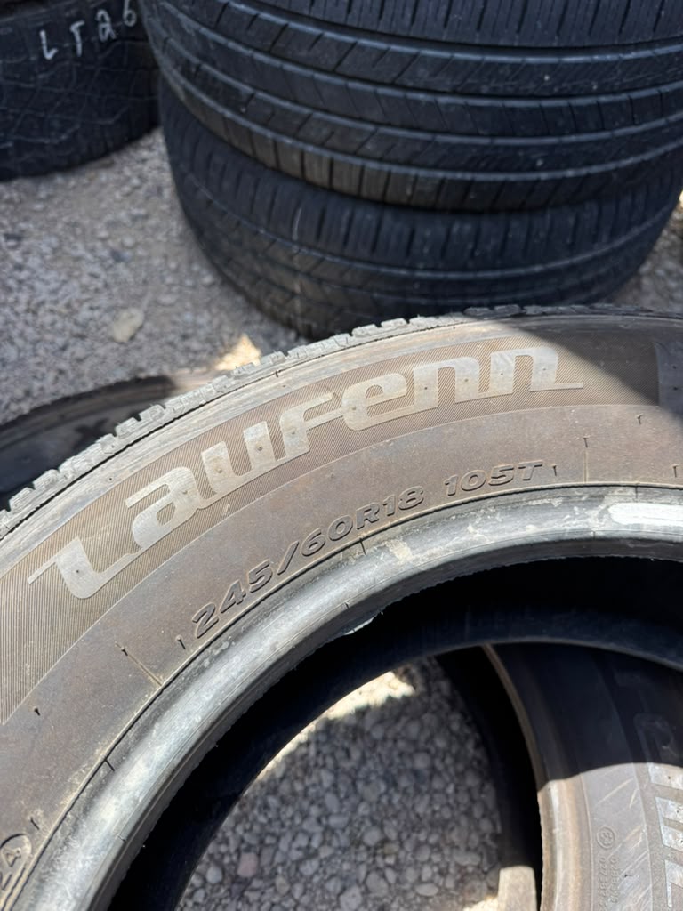 245/60R18 Pair (2 Used Tires) Laufenn X Fit HT