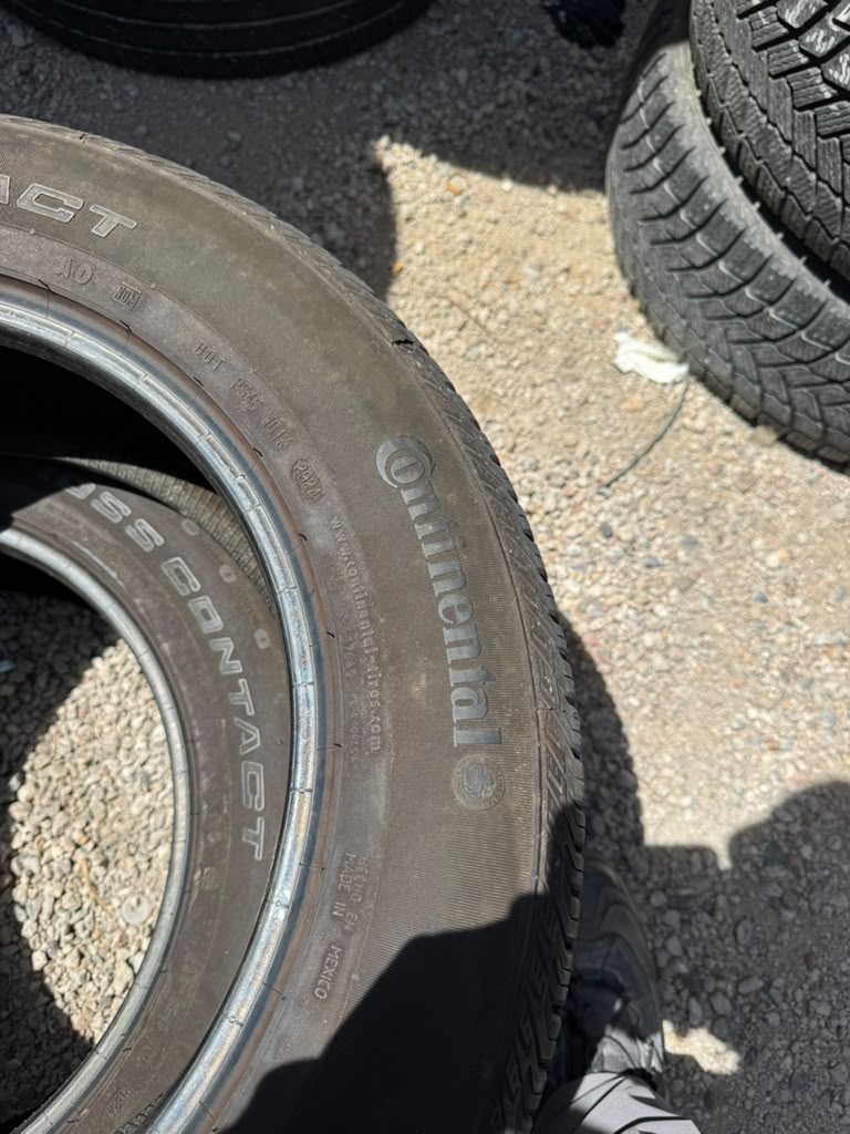 235/60R18 Pair (2 Used Tires) Continental Cross Contact