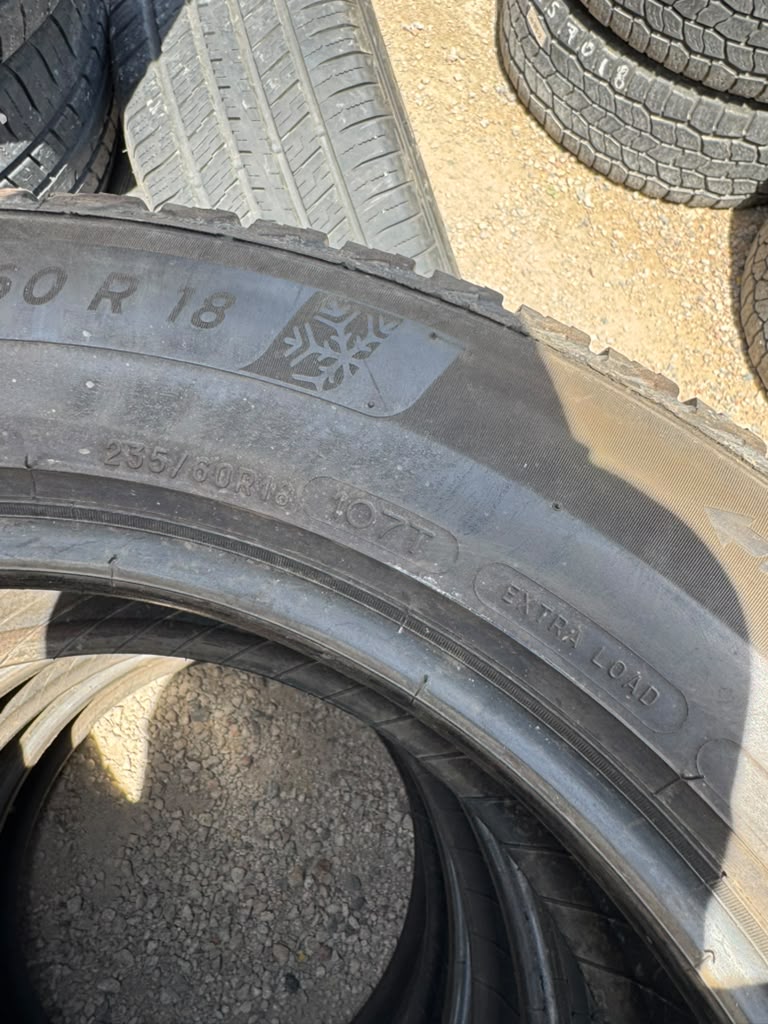 235/60R18 Set (4 Used Tires) Michelin X-Ice