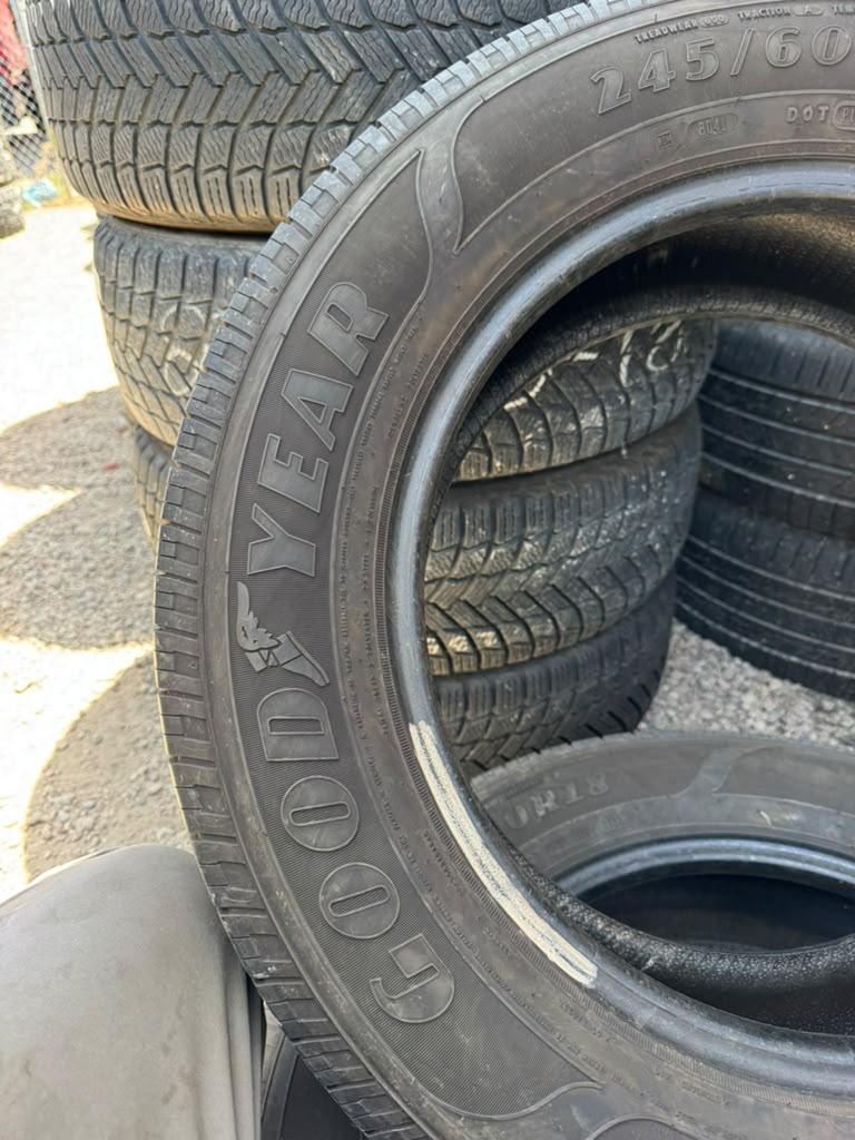 245/60R18 Pair (2 Used  Tires) Goodyear Reliant