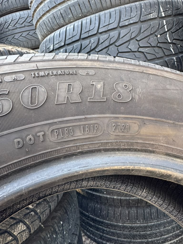 245/60R18 Pair (2 Used  Tires) Goodyear Reliant