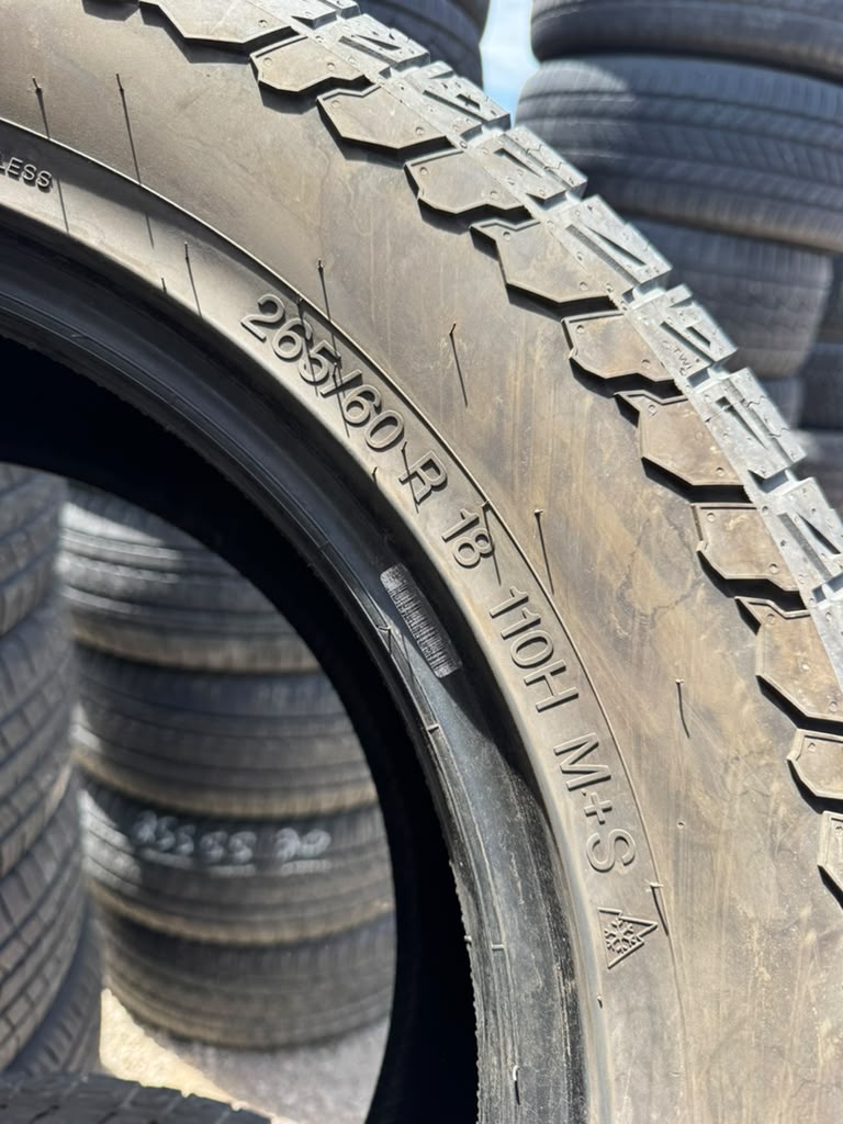 265/60R18 Set (4 Used Tires) Vredstein Pinza