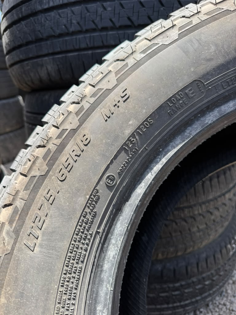LT275/65R18 Pair (2 Used Tires) Hercules Terra Trac
