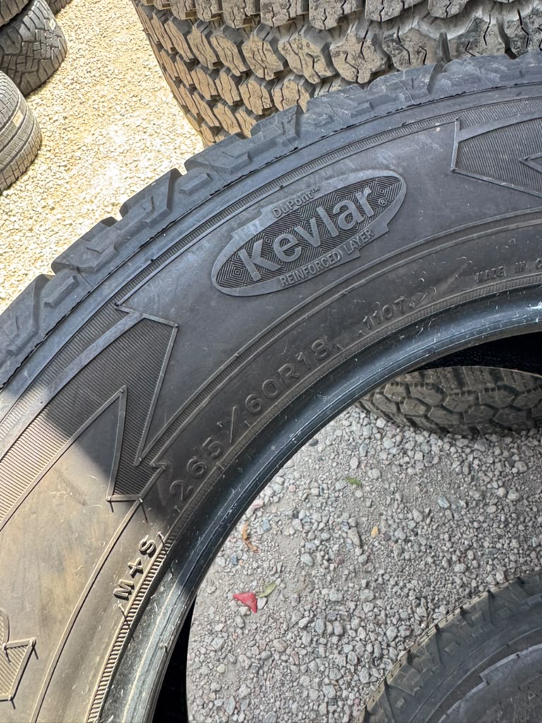 265/60R18 Pair (2 Used Tires) Goodyear Wrangler