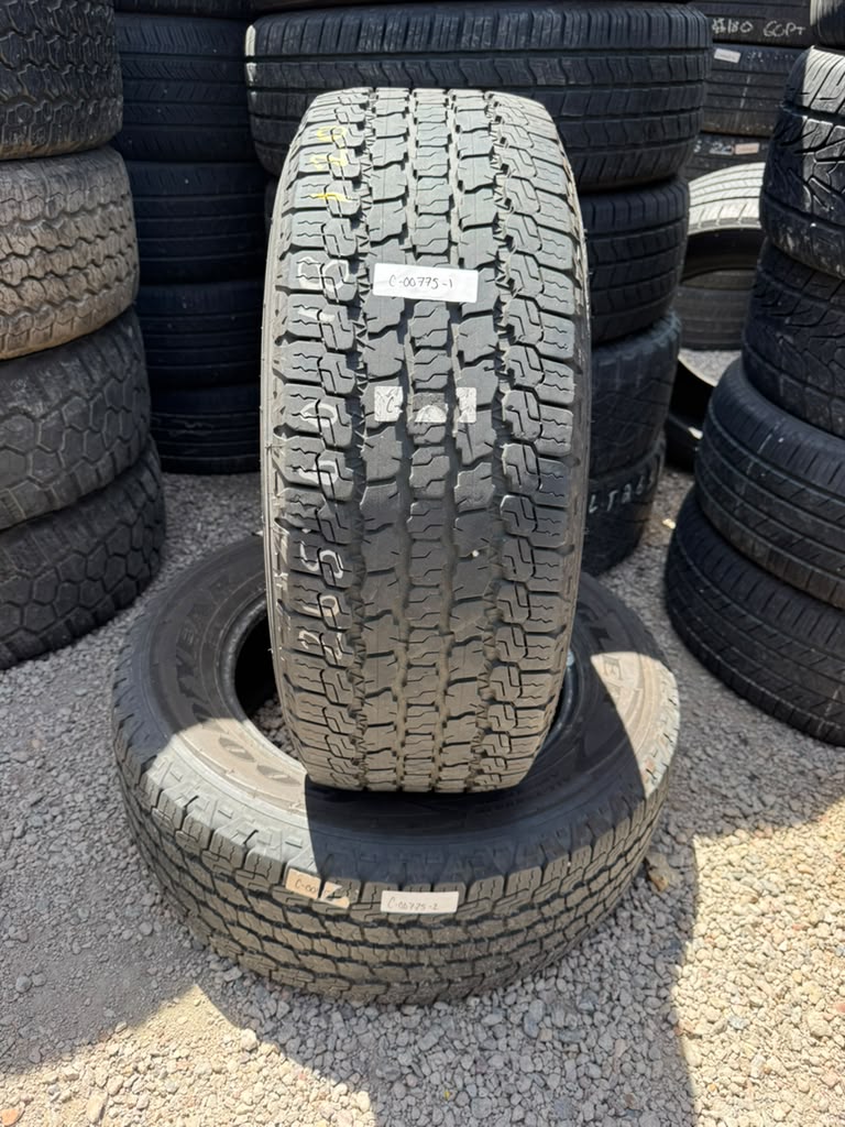 265/60R18 Pair (2 Used Tires) Goodyear Wrangler