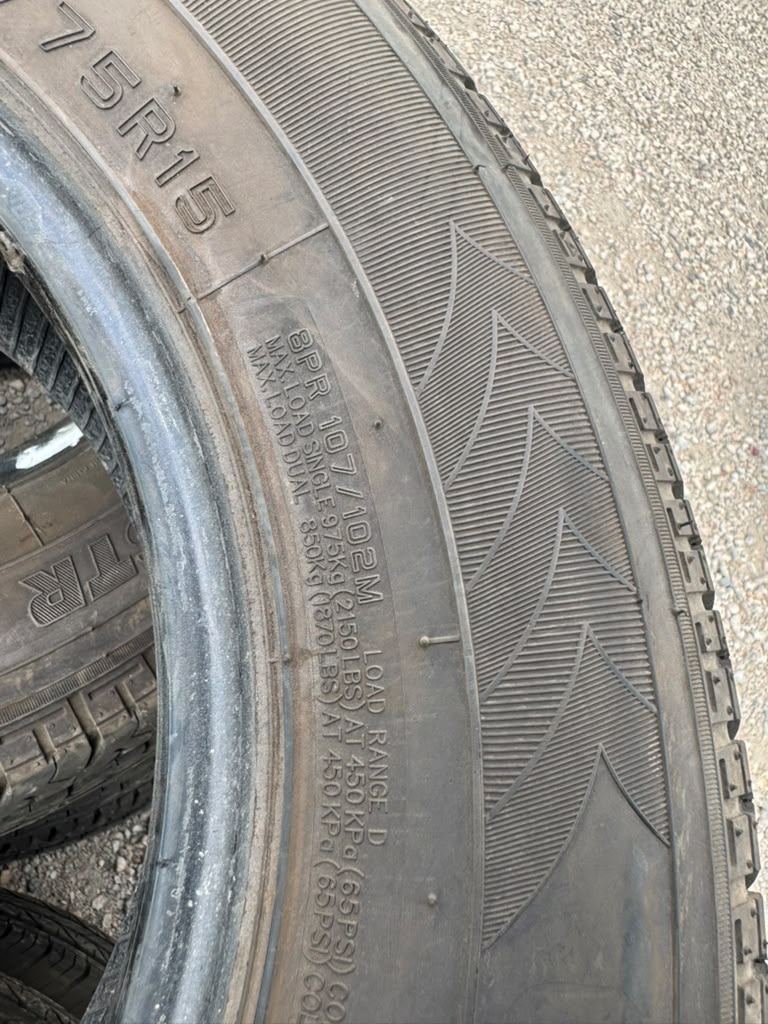 ST205/75R15 Set (4 Used Tires) Towstar ST RADIAL