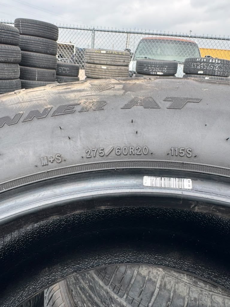 275/60R20 Set (4 Used Tires) Goodyear TrailRunner