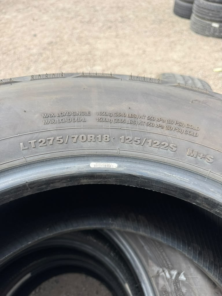 LT275/70R18 Set (4 Used Tires) WestLake Radial SL369