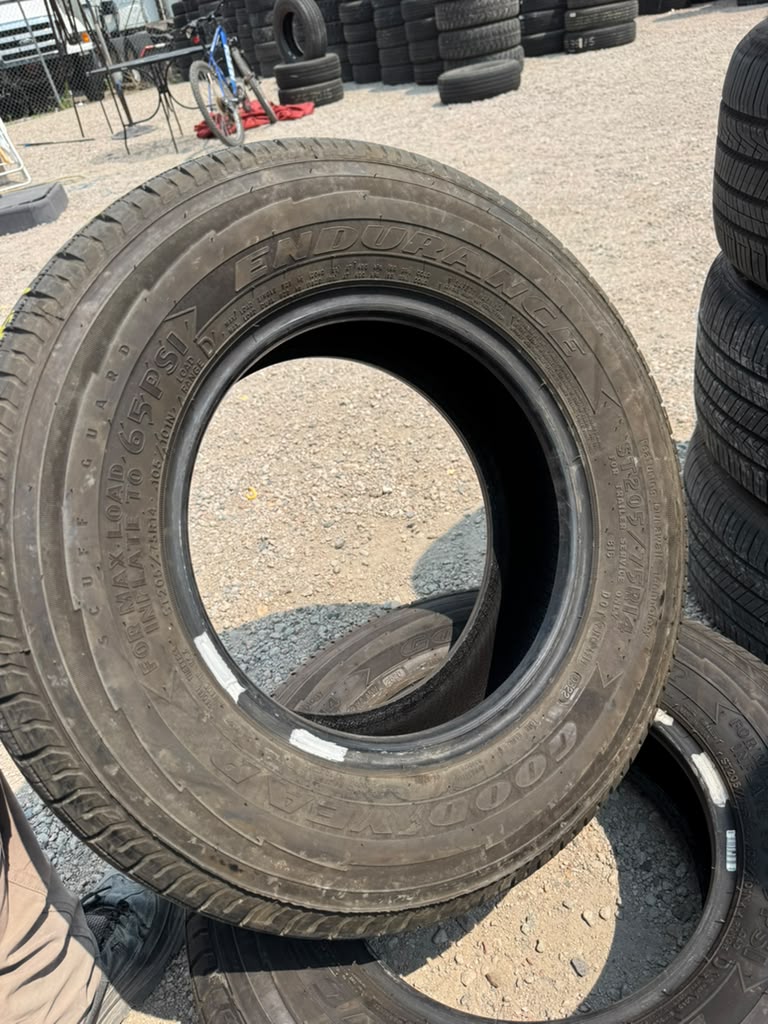 ST205/75R14 Pair (2 Used Tires) Goodyear Endurance