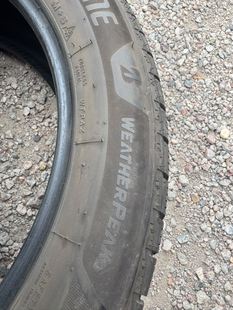 235/50R18 Pair (2 Used Tires) Bridgestone WeatherPeak