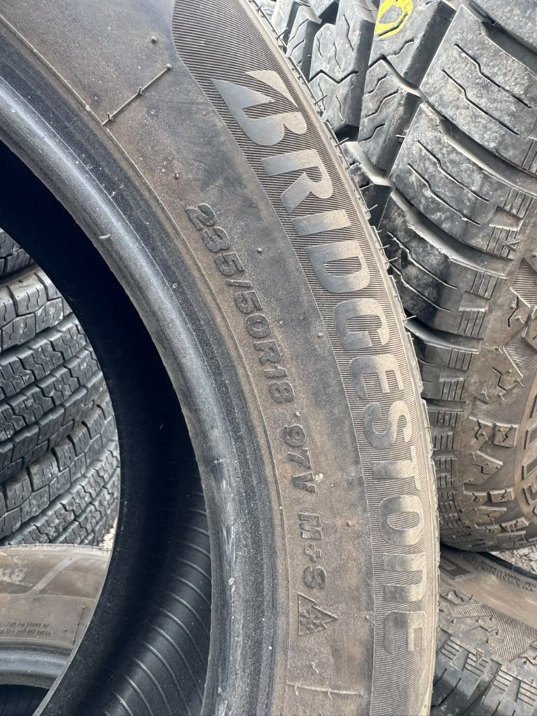 235/50R18 Pair (2 Used Tires) Bridgestone WeatherPeak