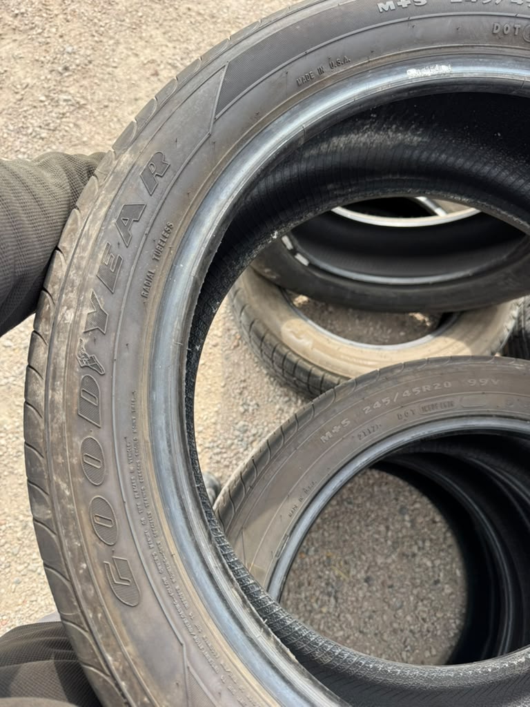 245/45R20 Set (4 Used Tires) Goodyear Eagle Touring