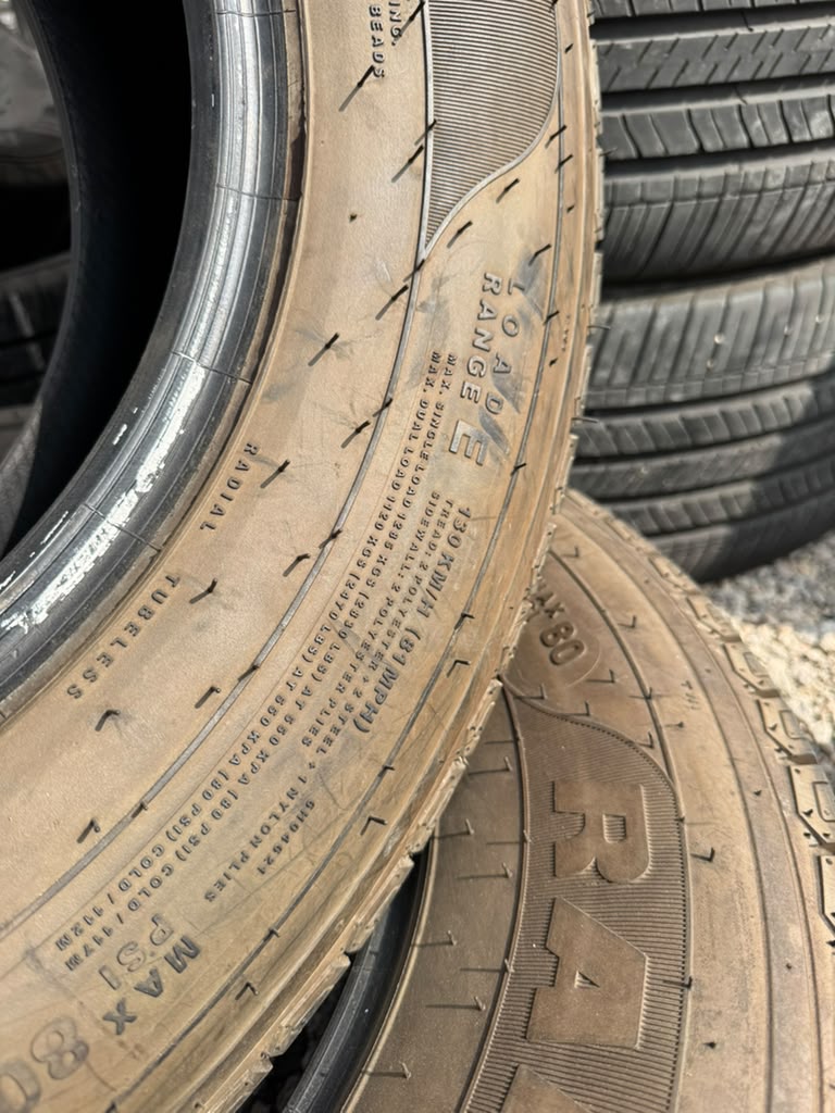 ST225/75R15 Pair (2 Used Tires) Carlisle ST