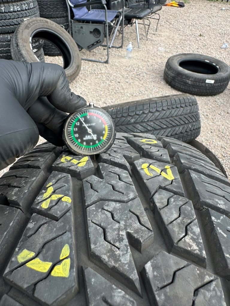 LT265/70R18 Pair (2 Used Tires) Delinte DX-10