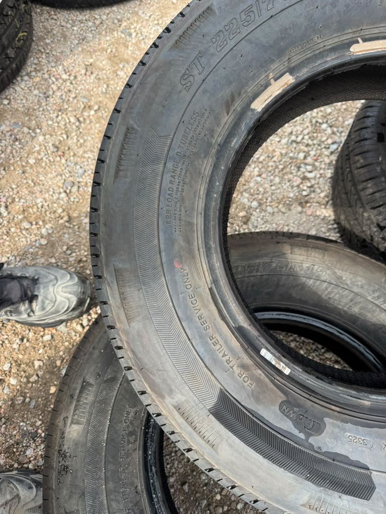 ST225/75R15 Pair (2 Used Tires) Rainier ST