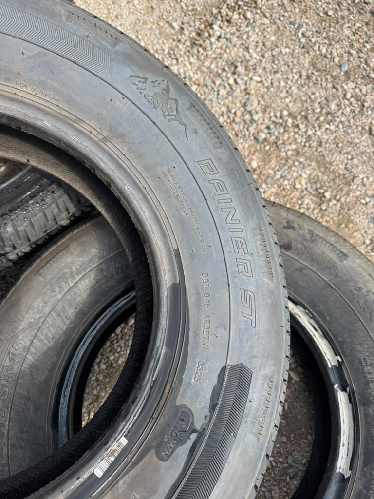 ST225/75R15 Pair (2 Used Tires) Rainier ST