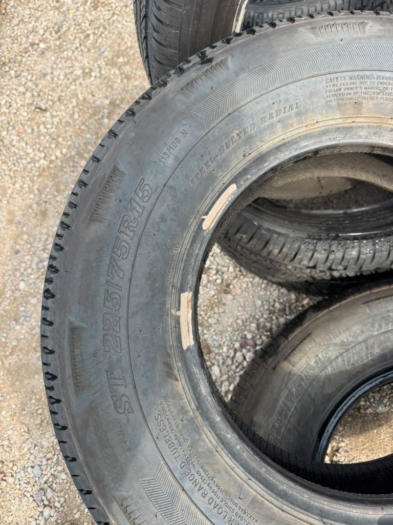 ST225/75R15 Pair (2 Used Tires) Rainier ST